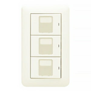 神保電器 片切スイッチ 1連3個用 マーク付 ピュアホワイト WJHM03001PW