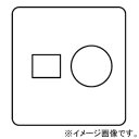 神保電器 ホームエレガンスプレート 2連用 1個口+φ41.5mm ピュアホワイト HBP-1+808U-PW(3)