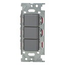 神保電器 3路+3路+4路スイッチトリプルセット ソリッドグレー NKW03905SG