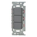 神保電器 4路+4路+3路スイッチトリプルセット ソリッドグレー NKW03618SG