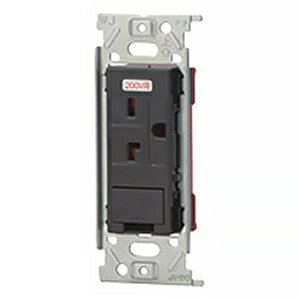 神保電器 埋込アースターミナル付接地コンセント 15A・20A兼用 250V 金属枠 ソフトブラック JEC-BN-LIG..