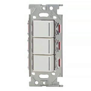 神保電器 3路・3路・3路ガイドチェックランプ付スイッチトリプルセット ピュアホワイト NKW03730PW