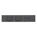 神保電器 3路+3路スイッチ+コンセントセット 家具・機器用 ソリッドグレー KAG-3507