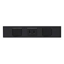 神保電器 3路スイッチ+コンセント+3路スイッチセット 家具・機器用 ソフトブラック KAG-3520