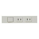 神保電器 3路スイッチ+コンセント+コンセントセット 家具・機器用 ピュアホワイト KAG-3542