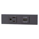 神保電器 接地コンセント+USBコンセントセット 家具・機器用 ソフトブラック KAG-2613