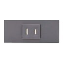神保電器 扉付コンセントセット 家具・機器用 シボ加工品 ソリッドグレー KAG-1707