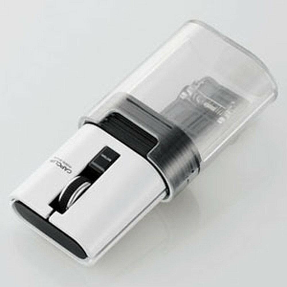 ELECOM 静音ワイヤレスマウス 《CAPCLIPシリーズ》 モバイルタイプ Bluetooth®3.0方式 IR LED方式 使用時Sサイズ 3ボタン ホワイト M-CC2BRSWH