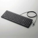 ELECOM 超薄型有線キーボード コンパクトタイプ テンキー付 パンタグラフ方式 ブラック TK-FCP097BK(2)