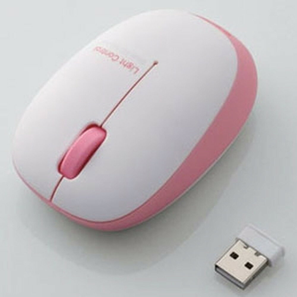 ELECOM ワイヤレスマウス 2.4GHz方式 BlueLED方式 Sサイズ 3ボタン ピンク M-BL20DBPN