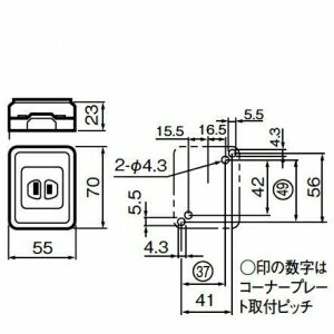 パナソニック電工 《リファインシリーズ》 露出コンセント 15A 125V 適用電線:φ1.6、φ2 WKS111