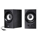 サンワサプライ USBスピーカー 木製キャビネット 最大出力25.6W対応 ヘッドフォンジャック搭載 ブラック MM-SPU9BKN