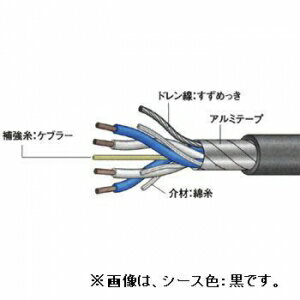 カナレ/CANARE 電磁シールドマイクケーブル アルミラップシールドタイプ 外径5.0mm 100m巻き 灰色 L-4E5ATハイ×100m