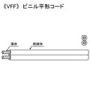 KHD ビニル平形コード 300V 0.75&#13215; 100m巻 赤×黒 VFF0.75SQ×100mアカ/クロ