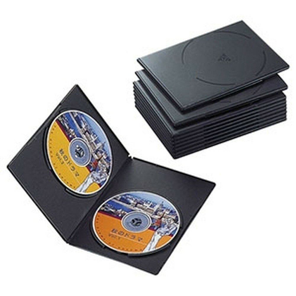 ELECOM DVDトールケース スリムタイプ 2枚収納 1