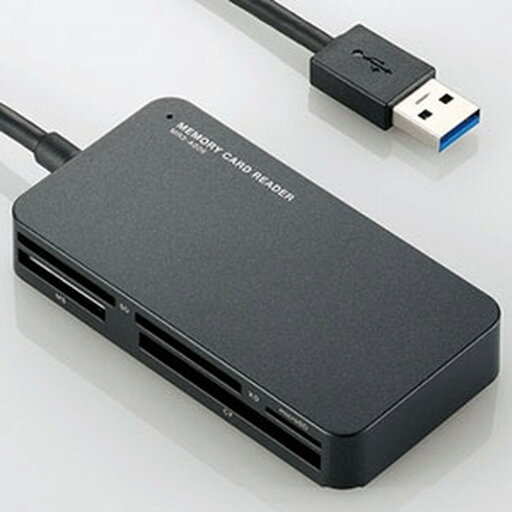 ELECOM USB3.0メモリリーダライタ 5スロット 56メディア対応 ブラック MR3-A006BK ELECOM USB3.0メモリリーダライタ 5スロット 56メディア対応 ブラック MR3-A006BK