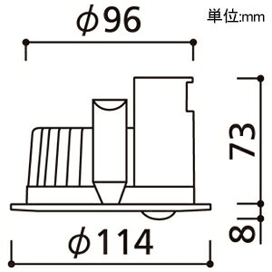 オーデリック LEDベースダウンライト R15 クラス2 高気密SB形 白熱灯器具60Wクラス 換気扇連動可能型 OD261967R [2]