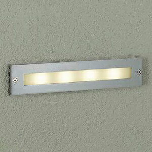 DAIKO LEDフットライト 防雨形 アウトレットボックス専用 埋込穴270×45mm 電球色 シルバー LZW-91575YS