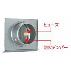 バクマ工業 角型横吹出し換気口 防火ダンパー付 水切付 ステンレス製 100φ用 ブラック SKD-100RV-BK