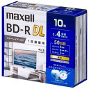 マクセル 録画用ブルーレイディスク BD-R DL ひろびろワイドレーベルディスク 1回録画用 50GB(2層) BRV50WPG.10S