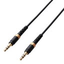 ELECOM 高耐久オーディオφ3.5AUXケーブル ストレート-ストレートタイプ 長さ0.5m ブラック AX-35MS05BK(2)