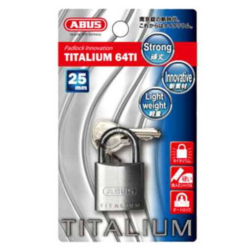 ABUS 【ケース販売特価 5個セット】タイタリウム 64TIシリーズ ブリスターパック 25KD BP-64TI/25KD ABUS 【ケース販売特価 5個セット】タイタリウム 64TIシリーズ ブリスターパック 25KD BP-64TI/25KD
