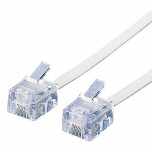 ELECOM モジュラーケーブル 長さ15m ホワイト MJ-15WH