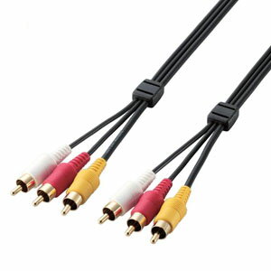 ELECOM ビデオケーブル ピンプラグ×3 長さ1m AV-WRY1