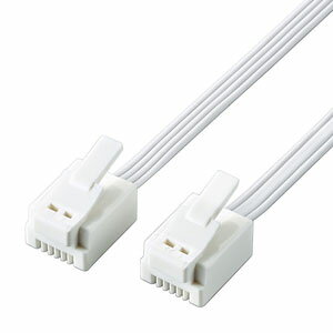 ELECOM モジュラーケーブル ツメ折れ防止タイプ 長さ5m MJ-T5WH ELECOM モジュラーケーブル ツメ折れ防止タイプ 長さ5m MJ-T5WH