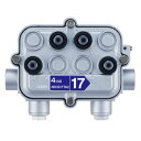 マスプロ 4分岐器 屋外用 入出力電流通過型 双方向CATV・FM・VHF・UHF 3dBステップ 4DCG17TA2-B