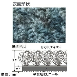 テラモト 屋内マット 《トレビアン&reg;HC》 450×750mm 緑 MR-028-020-1 2