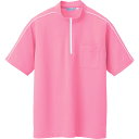 アイトス 半袖クイックドライジップシャツ 男女兼用 ピンク 3L AZCL30000253L