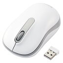 ELECOM 抗菌ワイヤレス静音マウス 無線2.4GHz方式 赤色LED方式 Mサイズ 3ボタン ホワイト M-DY11DRSKWH(2)