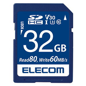 ELECOM SDHCカード 32GB UHS-ⅠU3・V30対応 データ復旧サービス付 MF-FS032GU13V3R ELECOM SDHCカード 32GB UHS-ⅠU3・V30対応 データ復旧サービス付 MF-FS032GU13V3R