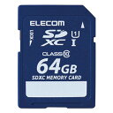 ELECOM SDXCカード 64GB UHS-ⅠU1対応 データ復旧サービス付 MF-FSD064GC10R(2)