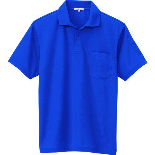 アイトス 吸汗速乾(クールコンフォート)ペン差し付半袖ポロシャツ(男女兼用) ロイヤルブルー 4L AZ106010064L