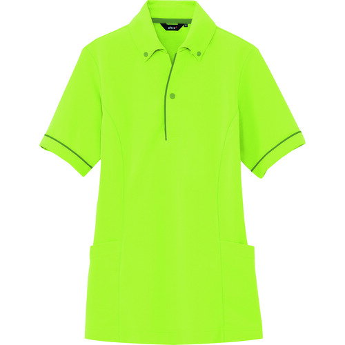 アイトス サイドポケット半袖ポロシャツ(男女兼用) ライム LL AZ7668016LL