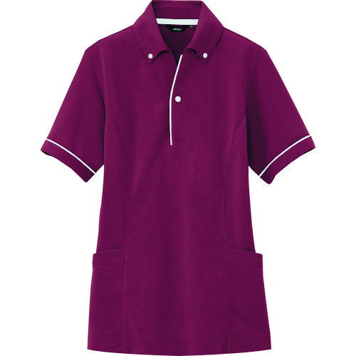 アイトス サイドポケット半袖ポロシャツ(男女兼用) ワイン L AZ7668039L