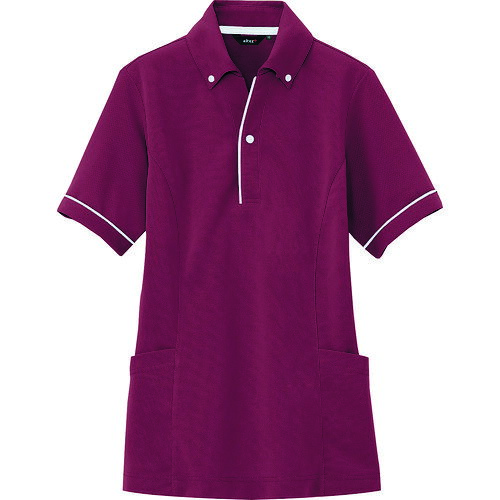 アイトス サイドポケット半袖ポロシャツ(男女兼用) ワイン 3L AZ76680393L