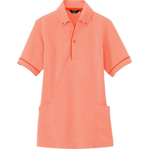 アイトス サイドポケット半袖ポロシャツ(男女兼用) オレンジ 3L AZ76680633L