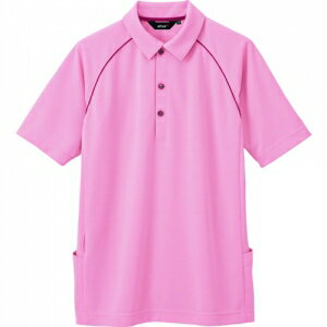 アイトス バックサイドポケット付半袖ポロシャツ(男女兼用) ピンク L AZ7663160L アイトス バックサイドポケット付半袖ポロシャツ(男女兼用) ピンク L AZ7663160L