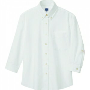 アイトス レディース七分袖オックスボタンダウンシャツ(廃番予定) ホワイト 4L AZ78750014L