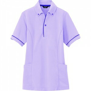 アイトス サイドポケット半袖ポロシャツ(男女兼用) ラベンダー L AZ7668069L