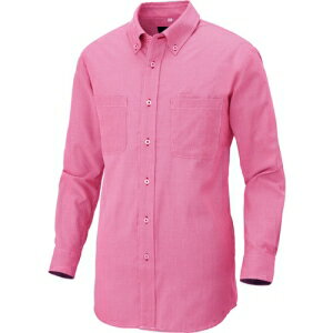 アイトス 長袖ボタンダウンシャツ(コードレーン)(男女兼用) レッド S AZ50401109S