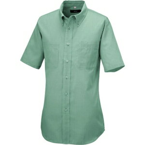 アイトス 半袖ボタンダウンシャツ(コードレーン)(男女兼用) グリーン 3L AZ504021153L