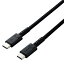 ELECOM USB2.0֥ TypeC-TypeC ѵץ PDб Ĺ0.3m ֥å MPA-CCS03PNBK