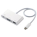 ELECOM ドッキングステーション Type-C接続 VGA搭載 PD対応 長さ0.3m ホワイト DST-C14WH(2)