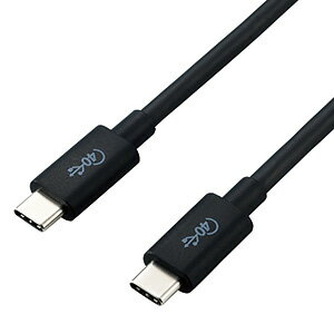 ELECOM USB4P[u TypeC-TypeC PDΉ 0.8m ubN USB4-CC5P08BK