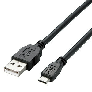 ELECOM USB2.0P[u TypeA-microB 2Ao͑Ή 0.8m TB-AMB2A08BK