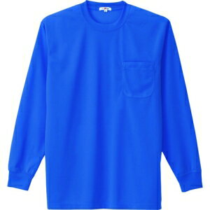 アイトス 長袖Tシャツ(ポケット付) 吸汗速乾(クールコンフォート) 男女兼用 LL ロイヤルブルー AZ10575006LL